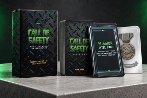 Call of Safety box, mission deck and cooperation medal card