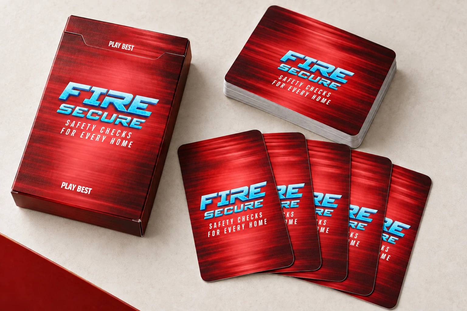 Fire Secure packaging detail — illustrative product scene
