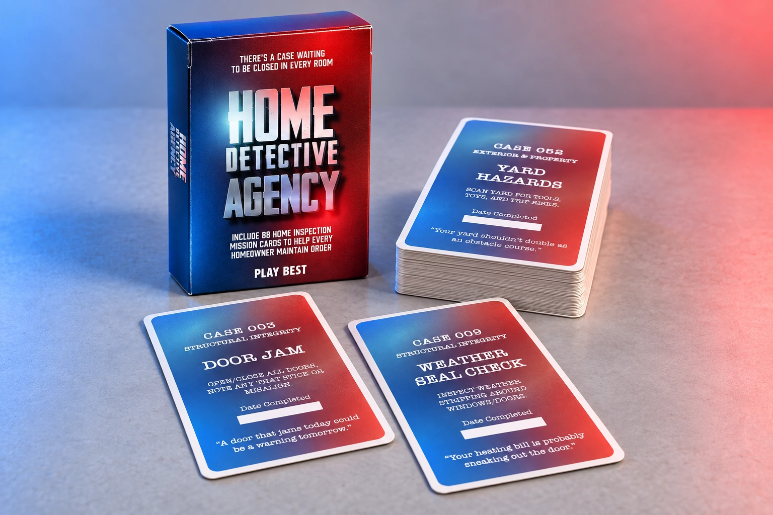 Home Detective Agency box and cards
